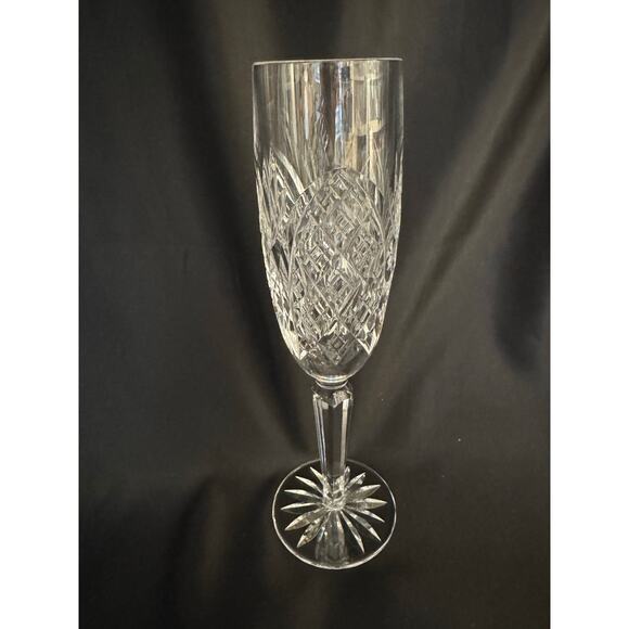 Tall Crystal Cut Glass Champagne Flute - Picture 1 of 10